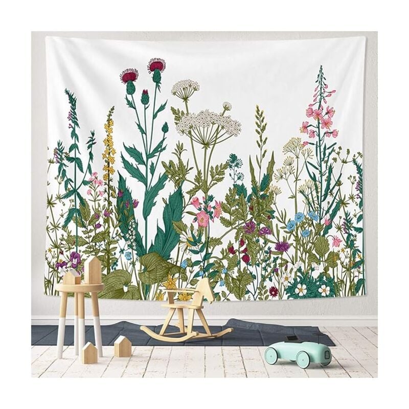 foto del prodotto bebusingoto arazzo da parete con fiori selvatici, arazzo indiano psichedelico floreale boh mien hippie per la decorazione della casa, camera da
