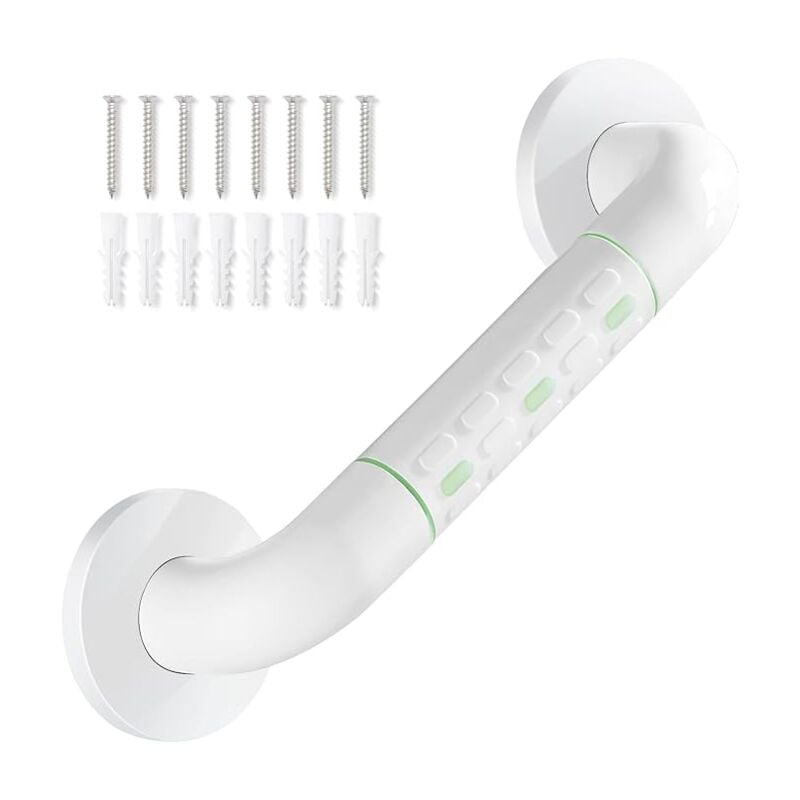 foto del prodotto bebusingoto barra di sostegno per wc, barre di sostegno per bagno con antiscivolo, maniglia in acciaio inox, barra di sostegno per doccia con