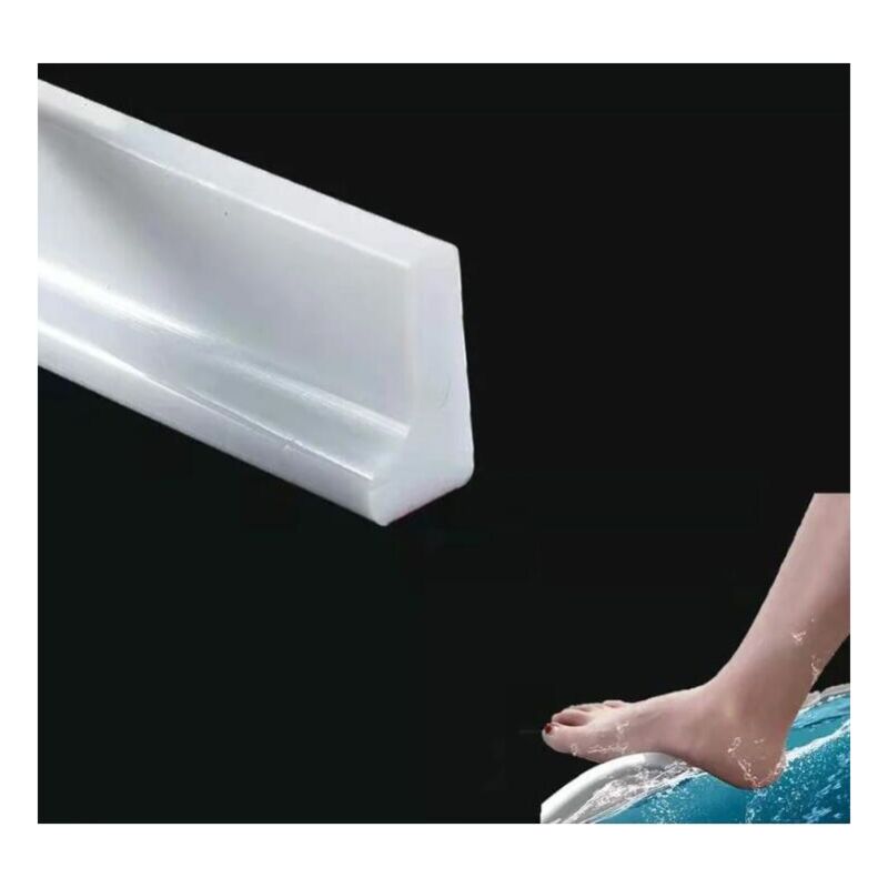 foto del prodotto bebusingoto barriera anti acqua in silicone per soglia doccia da 2 m, barriera anti acqua per pavimento di stanze umide, barriera anti acqua per