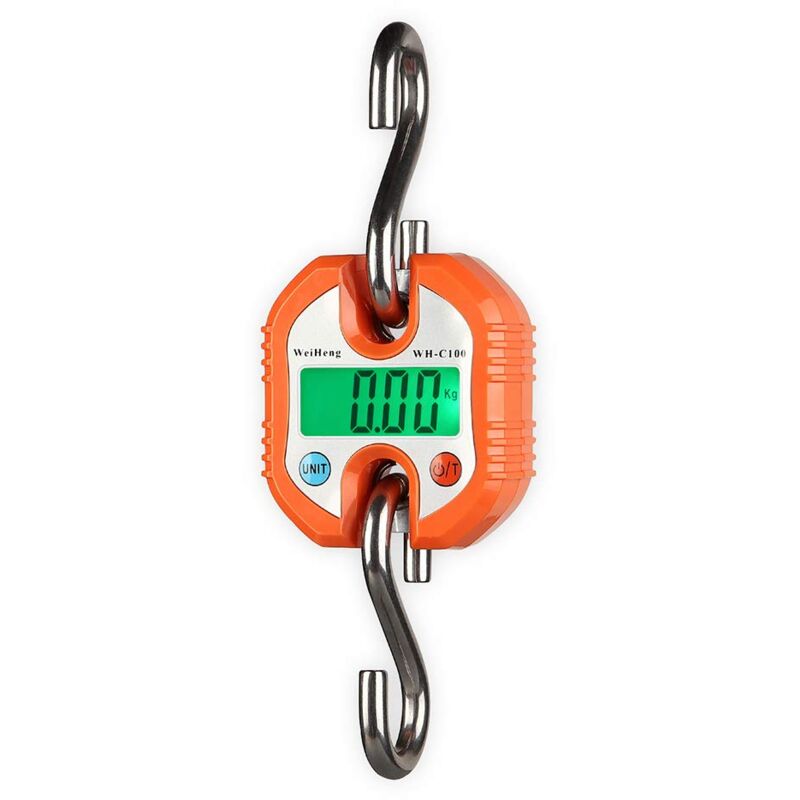 foto del prodotto bebusingoto bilancia digitale per bagagli 3 unit di misura valore in due parti 0 100 kg 50 g, 100 150 kg 100 g, arancione 