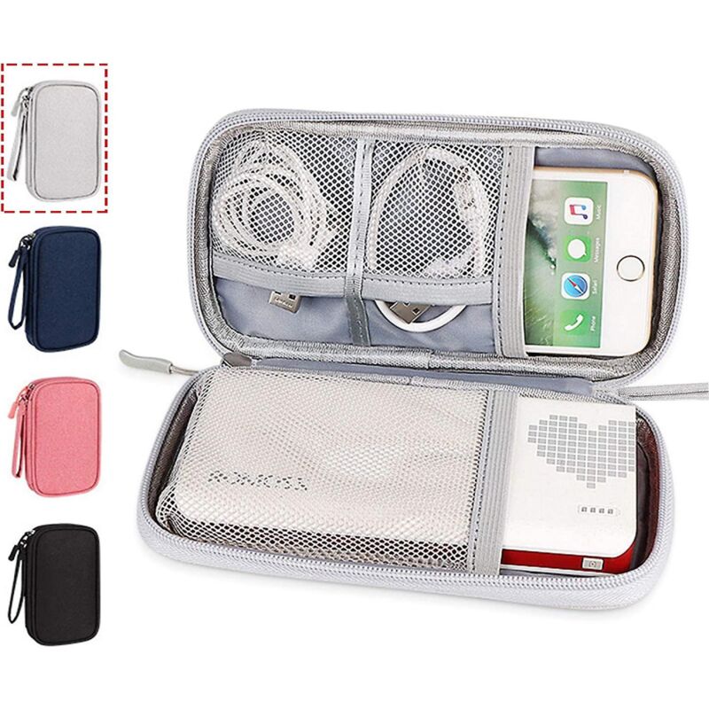 foto del prodotto bebusingoto borsa per accessori elettronici, organizer universale per cavi custodia per dispositivi elettronici, borsa impermeabile portatile per