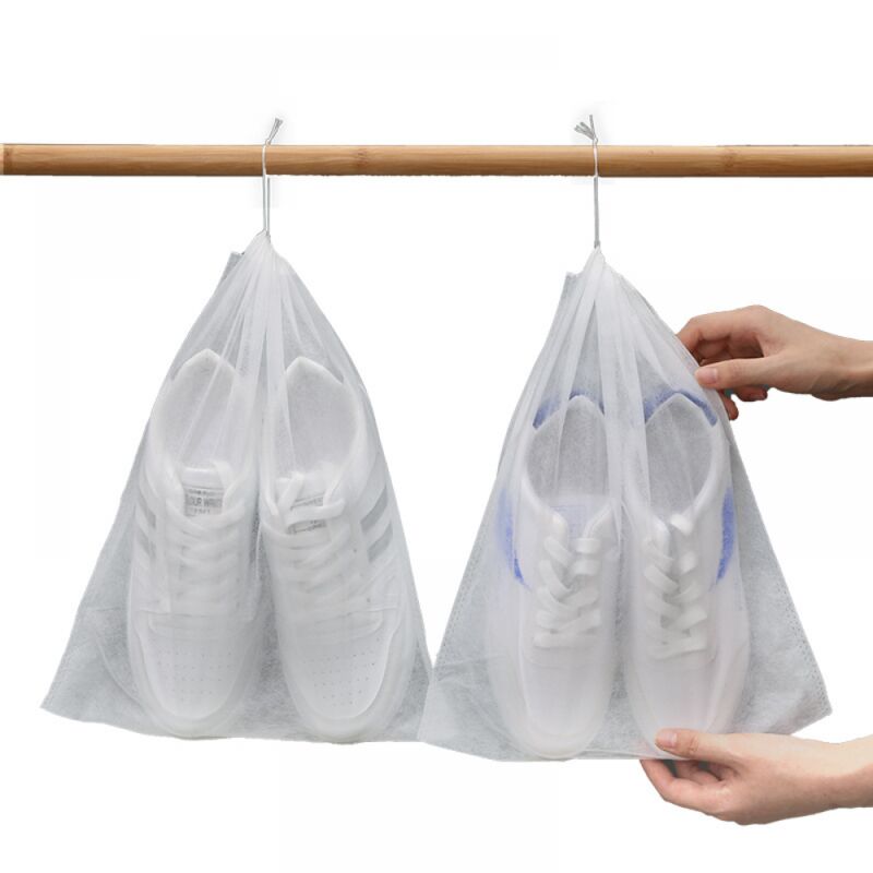 foto del prodotto bebusingoto borsa porta scarpe con coulisse per viaggi e casa, organizer riutilizzabili antipolvere 20 pezzi