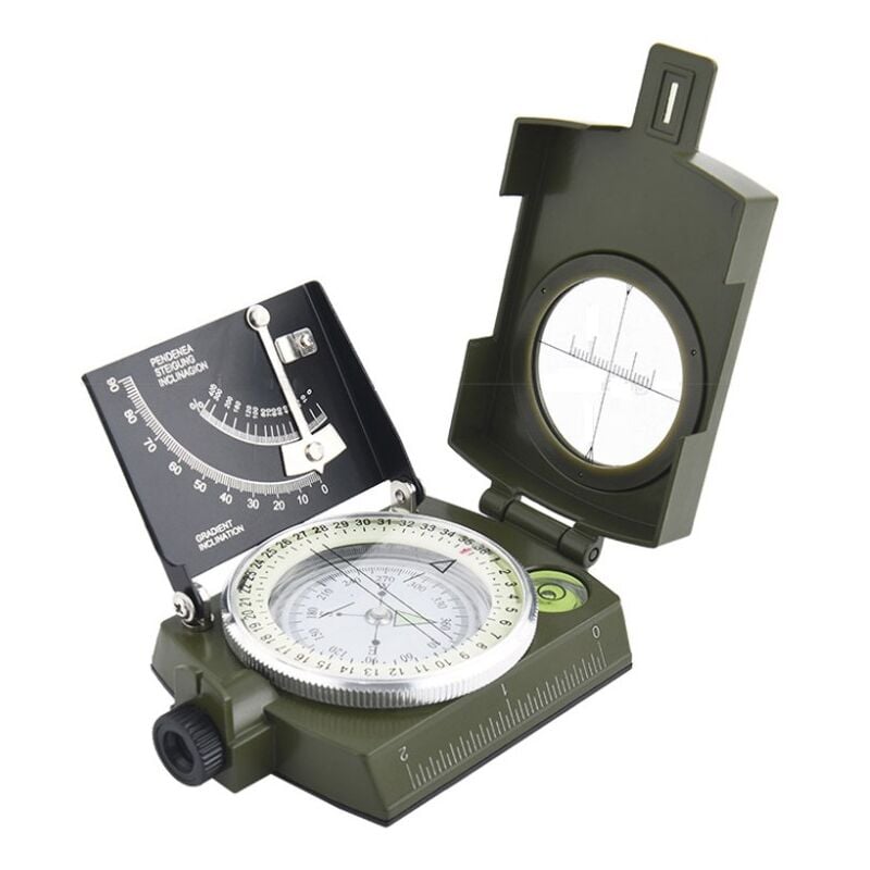 foto del prodotto bebusingoto bussola militare professionale, bussola in metallo impermeabile ip65, bussola fluorescente con clinometro e borsa per il trasporto per