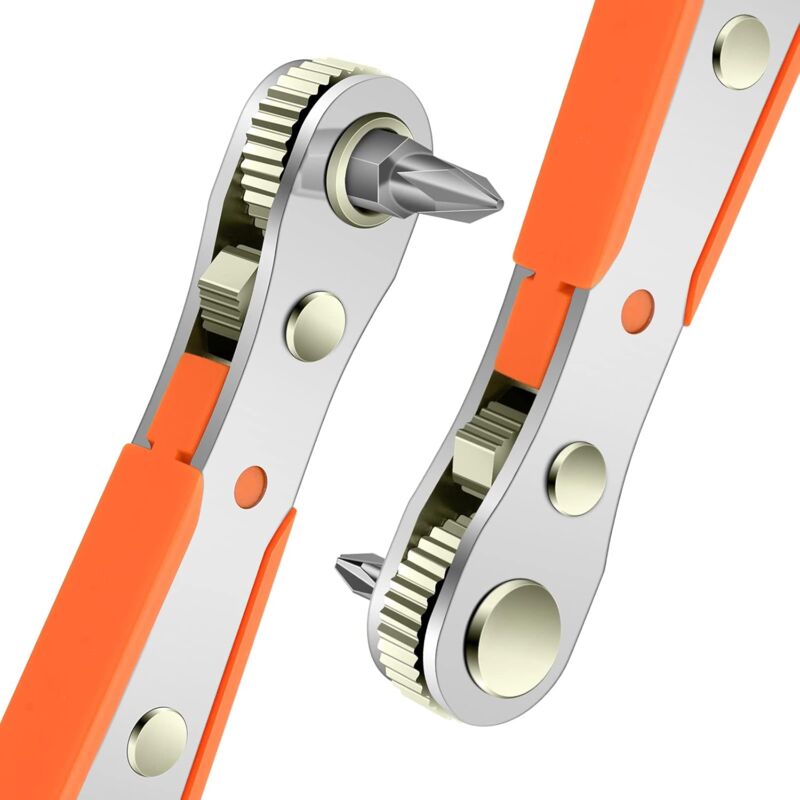 foto del prodotto bebusingoto cacciavite a cricchetto magnetico, chiave a cricchetto mini da 1 4 , attacco da 1 4 coppia elevata, cacciavite a cricchetto