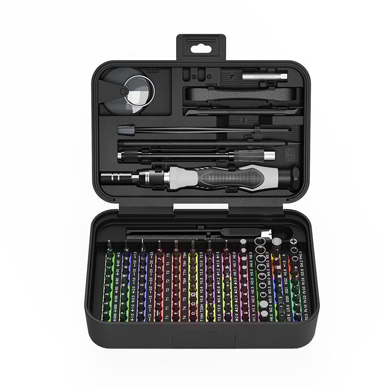foto del prodotto bebusingoto cacciavite di precisione 132 in 1, kit portatile, strumenti di riparazione magnetici per riparare smartphone, computer, tablet,