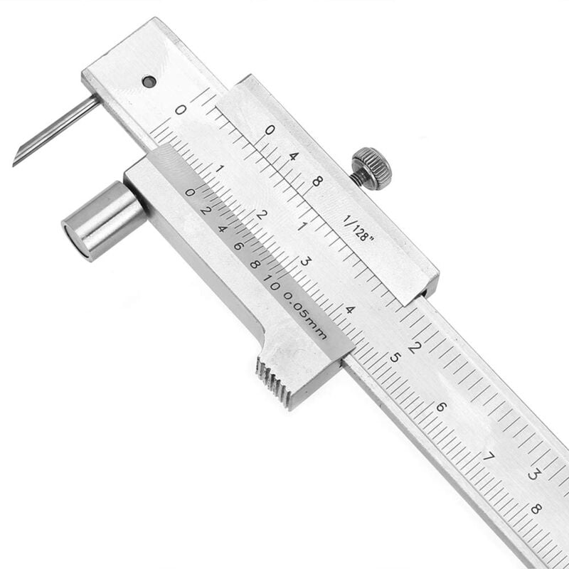 foto del prodotto bebusingoto calibro a corsoio portatile in acciaio inossidabile da 0 a 200 mm con punta per tracciare.