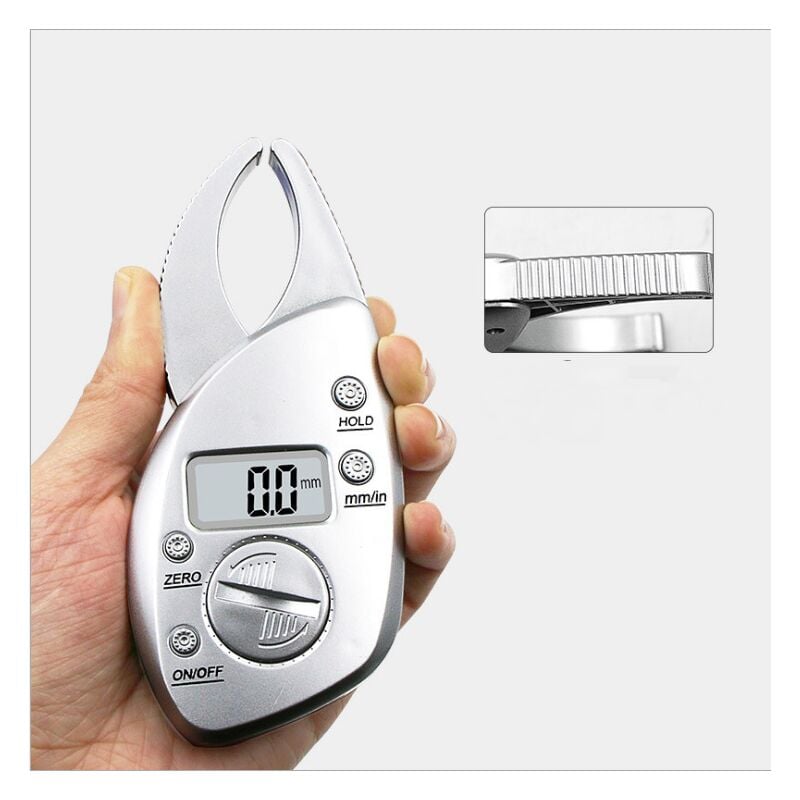 foto del prodotto bebusingoto calibro digitale lcd per grasso corporeo, misuratore di grasso corporeo per misurare le rughe della pelle e calcolare la percentuale di
