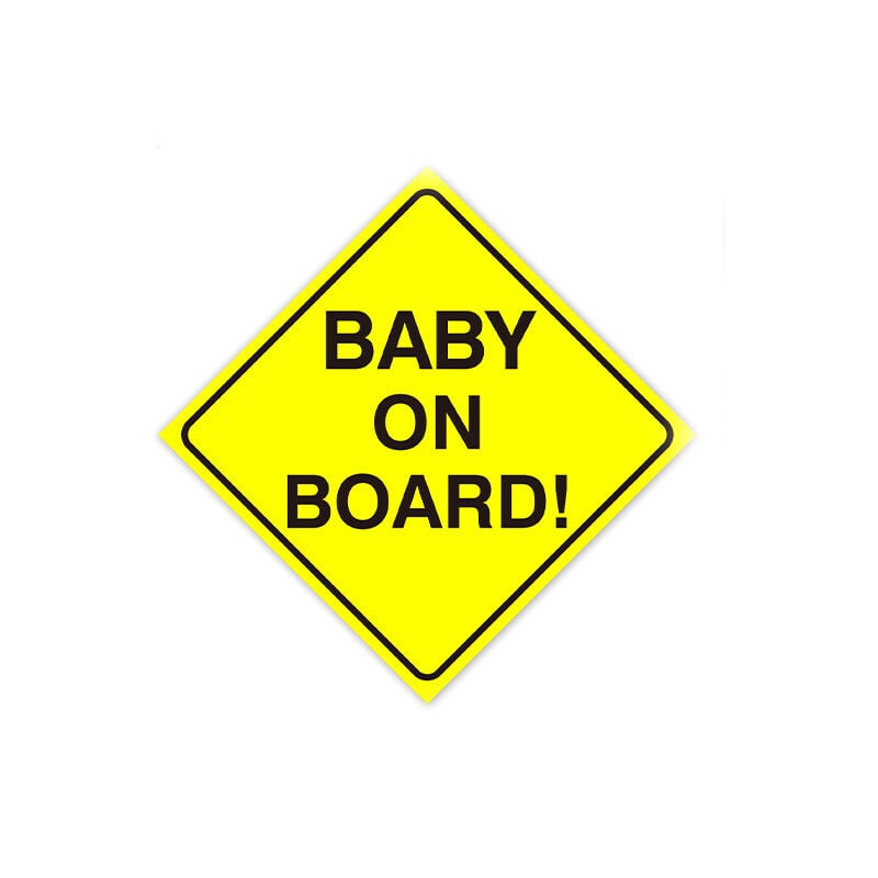 foto del prodotto bebusingoto cartello baby on board , 10 adesivi di sicurezza per auto baby on board , rimovibili, impermeabili, riflettenti per la notte 12,7 x