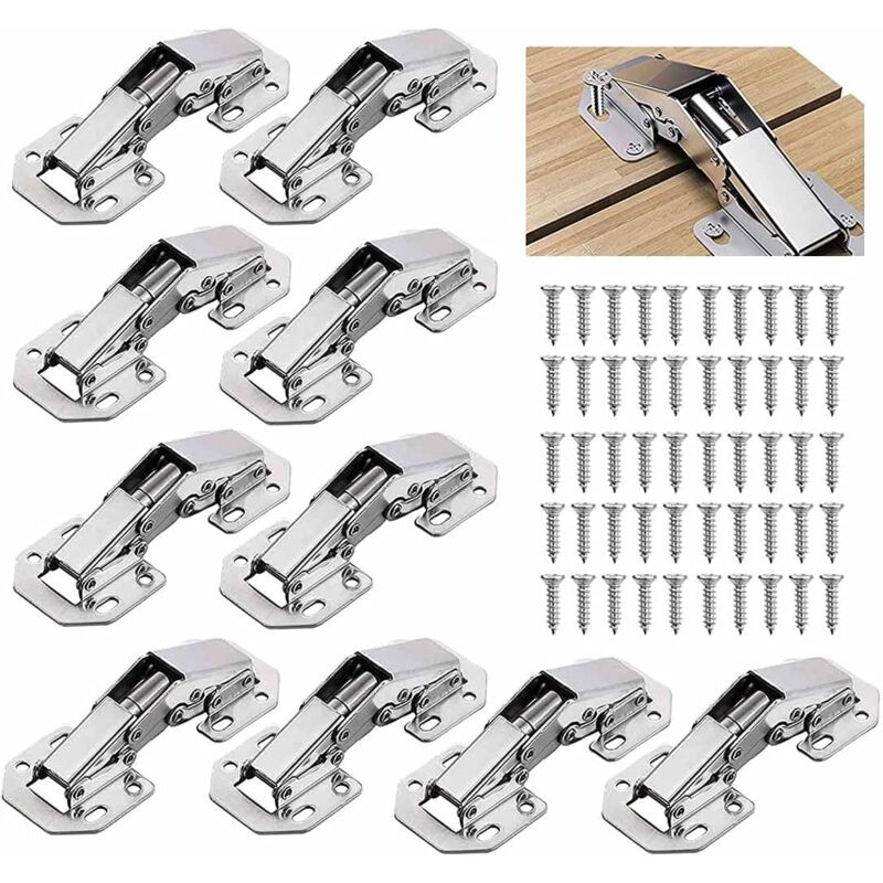foto del prodotto bebusingoto cerniera per mobili da 3 pollici a 90 10 pezzi cerniera per porta dell armadio cerniera per porta della cucina cerniera invisibile