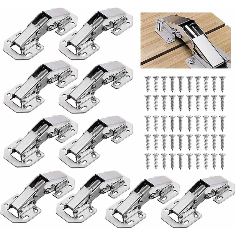 foto del prodotto bebusingoto cerniera per mobili da 4 pollici a 90 10 pezzi cerniera per porta dell armadio cerniera per porta della cucina cerniera invisibile