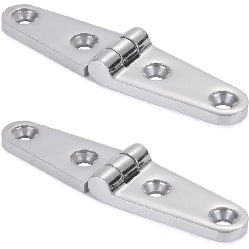 foto del prodotto bebusingoto cerniera per porta in acciaio inossidabile lucidato a specchio per mobili, cerniere per barche marine, sus316, 101,5 mm x 26 mm,