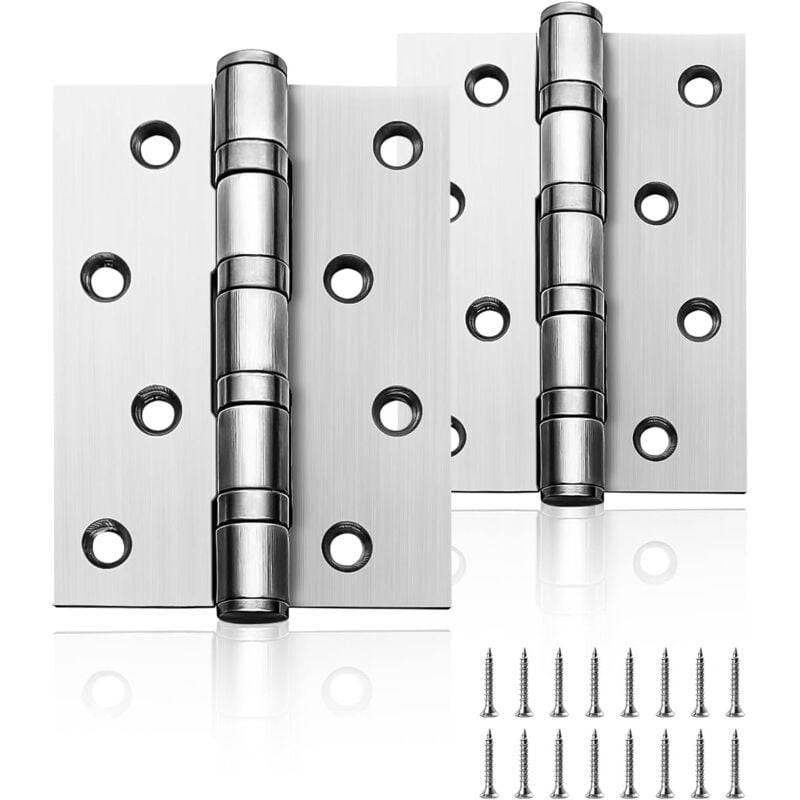 foto del prodotto bebusingoto cerniere per porte con cuscinetti a sfera per impieghi gravosi, acciaio inossidabile cromato, per porte interne ed esterne, 1 paio