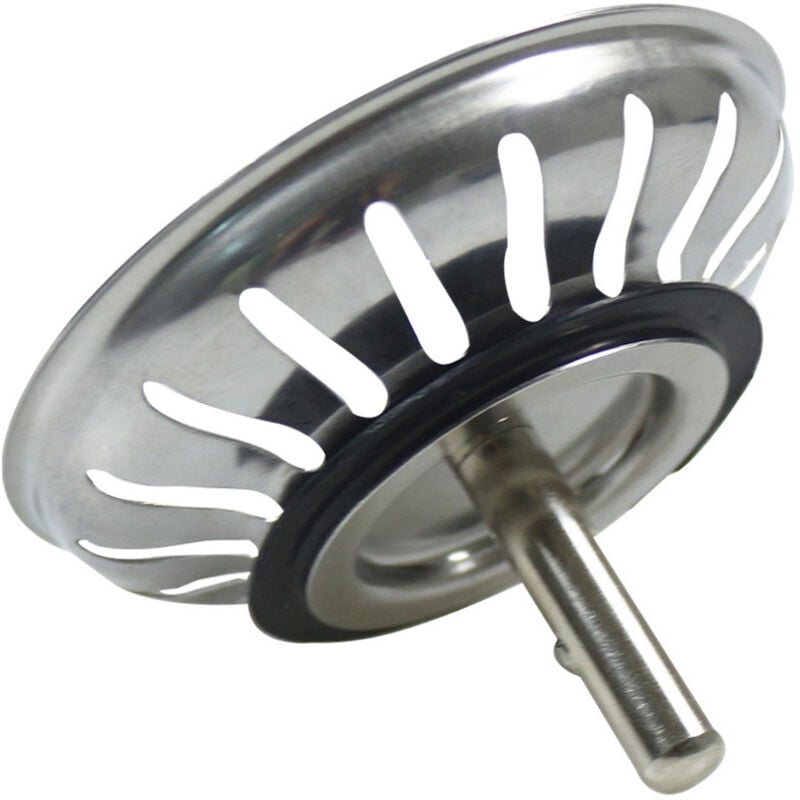 foto del prodotto bebusingoto cestello di scarico per lavello da cucina da 78 mm filtro universale in acciaio inossidabile, tappo a scomparsa, lavabile in