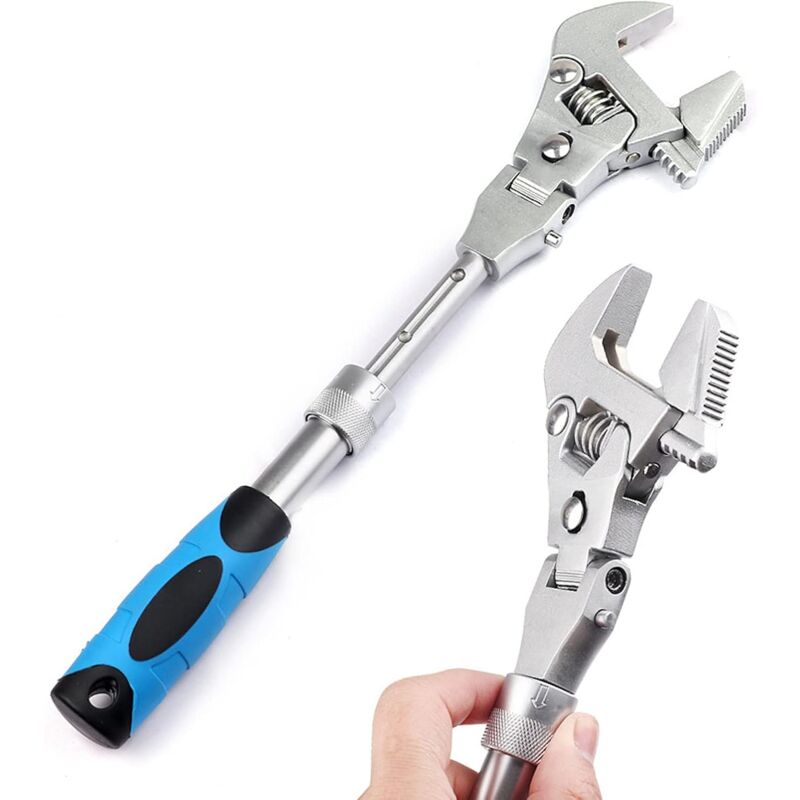 foto del prodotto bebusingoto chiave a cricchetto, 5 in 1 telescopica con testa oscillante, chiave dinamometrica a cricchetto, chiave dinamometrica pieghevole a 180