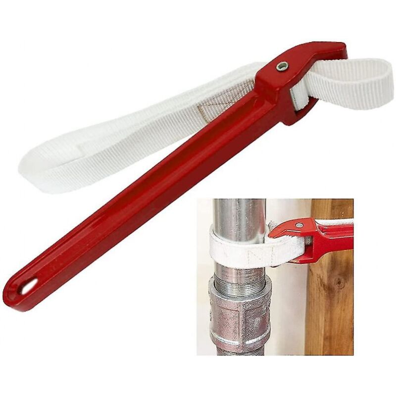 foto del prodotto bebusingoto chiave a nastro, chiave a nastro da 12 pollici, chiave a nastro regolabile, coperchi per barattoli, serraggio, allentamento, utensile