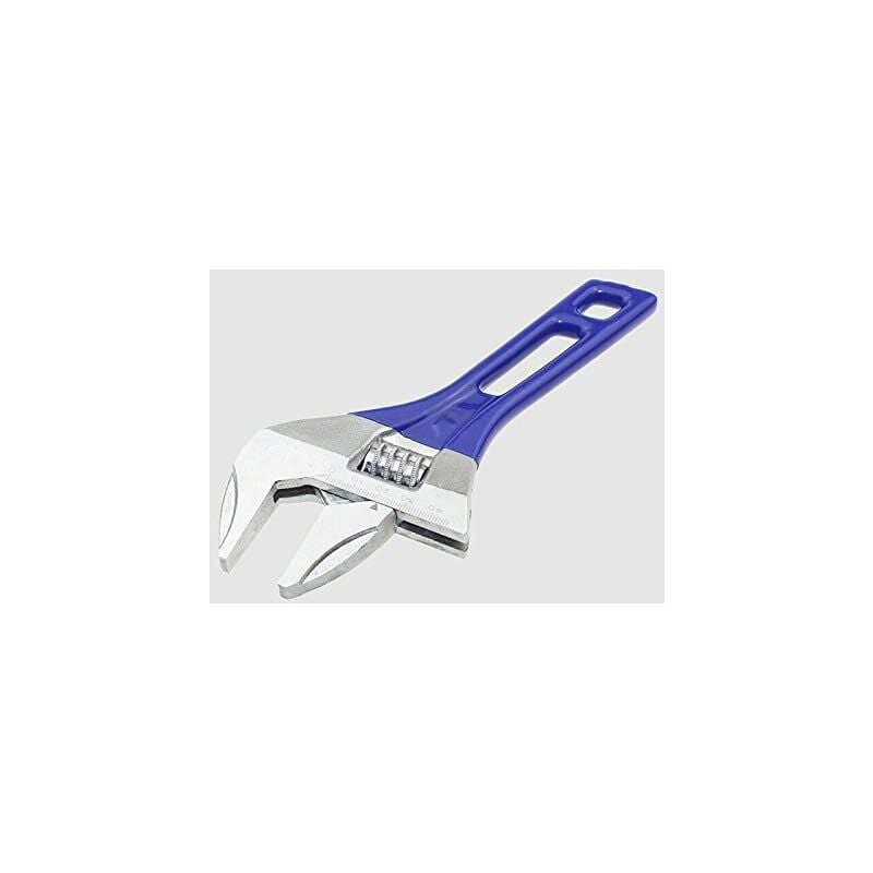 foto del prodotto bebusingoto chiave regolabile compatta e leggera, impugnatura morbida, apertura ampia con ganascia larga, corta, blu 150 mm 