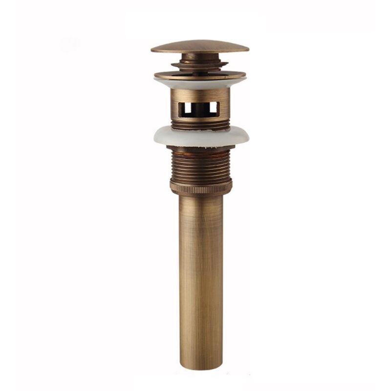 foto del prodotto bebusingoto con troppopieno tappo per lavandino, piletta di scarico pop up retr , valvola di scarico universale in ottone bronzo, sifone di