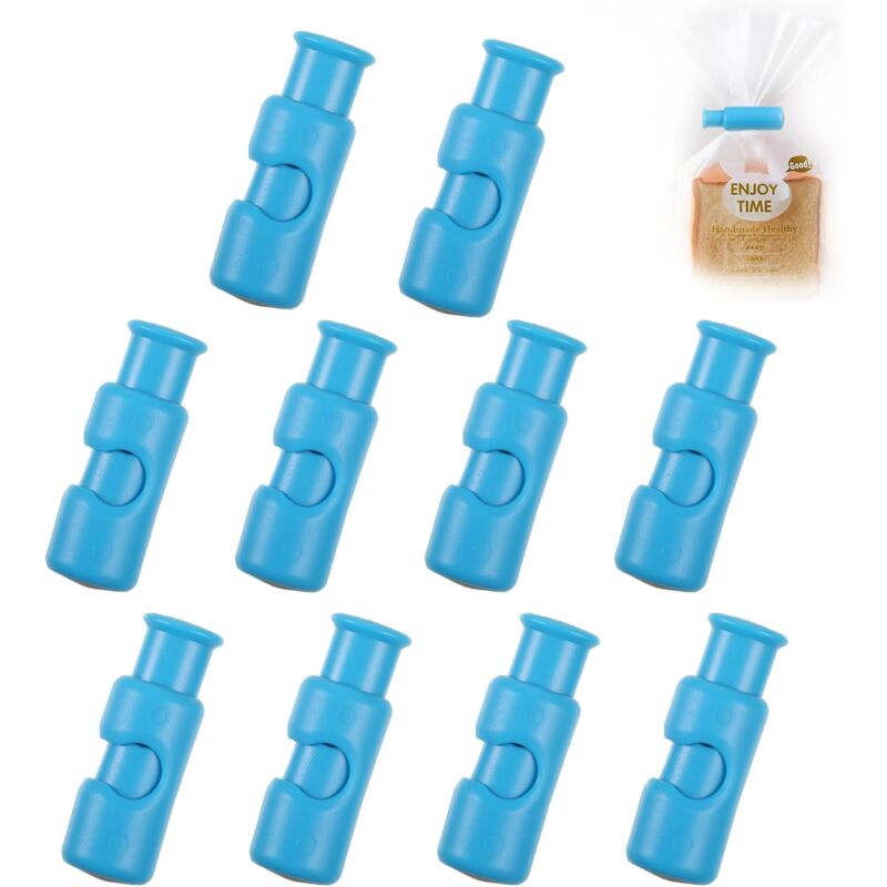 foto del prodotto bebusingoto confezione da 10 clip per sacchetti da congelatore, clip riutilizzabili per sacchetti per alimenti e snack aperti, blu