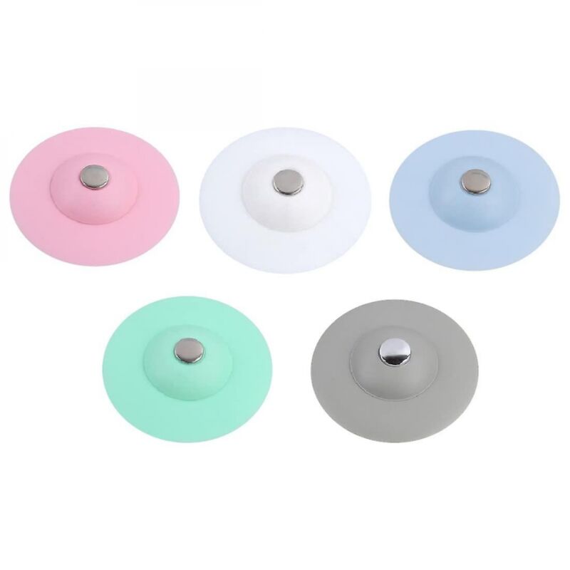 foto del prodotto bebusingoto confezione da 10 tappi per scarico in silicone, tappo per lavandino con funzione di cattura dei capelli, tappo per scarico doccia per