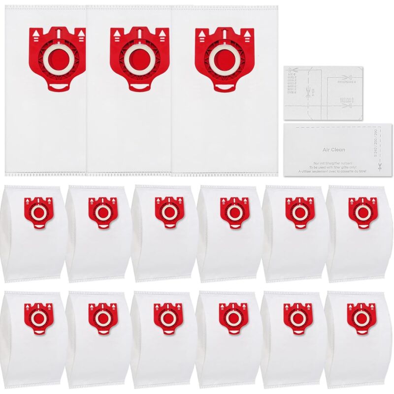 foto del prodotto bebusingoto confezione da 15 sacchetti per aspirapolvere miele fjm series complete c1 compact c1 c2 fjm series s2 s3 s4 s5 s6 s7 sacchetto per la