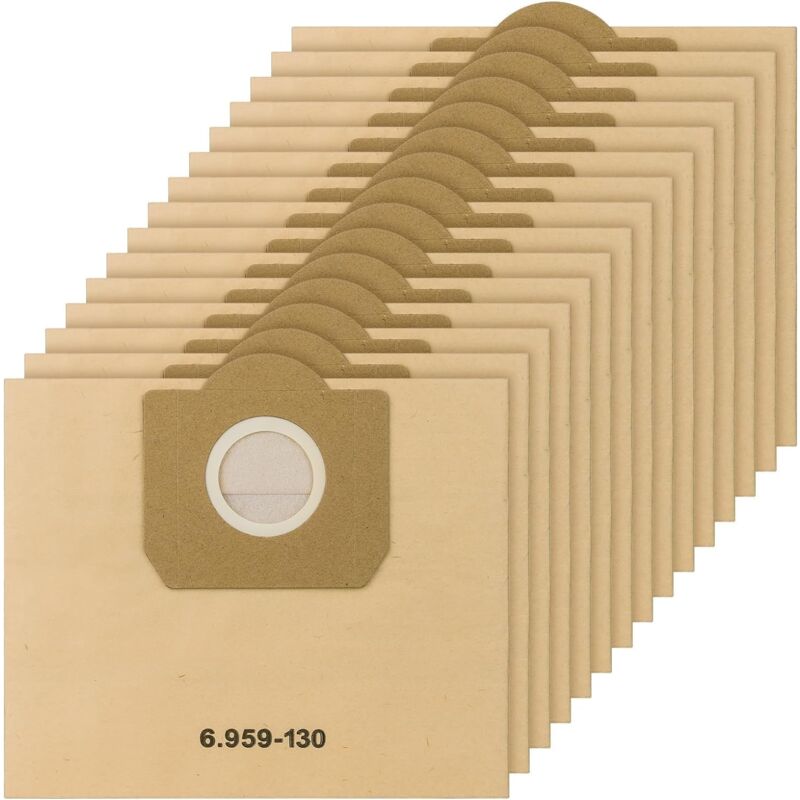 foto del prodotto bebusingoto confezione da 15 sacchetti per aspirapolvere per k rcher 6.959 130.0, sacchetti filtro in carta per aspirapolvere karcher, wd3 1629 mv3