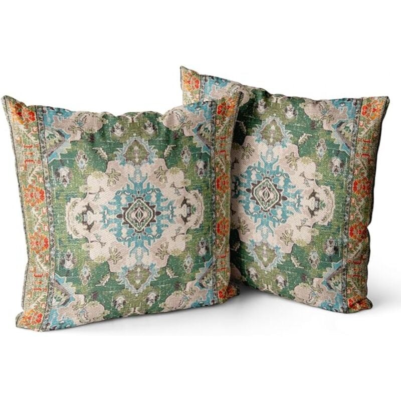 foto del prodotto bebusingoto confezione da 2 federe per cuscini in stile boh mien, 45x45 cm, federe decorative per cuscini quadrati 45x45 cm, per divano, auto,
