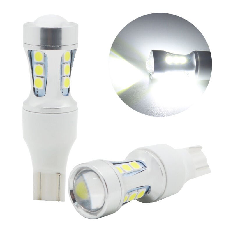 foto del prodotto bebusingoto confezione da 2 lampadine a led, 912 921 led, luce di retromarcia, t15 led, luce di retromarcia, 2600 lumen, 6000k, bianco xeno, w15w,