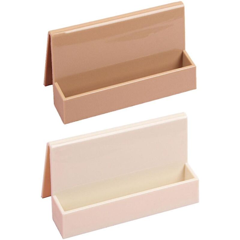 foto del prodotto bebusingoto confezione da 2 porta biglietti da visita per scrivania, porta biglietti da visita verticale in plastica, 11,2 x 5,8 x 4,3 cm