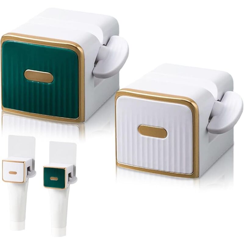 foto del prodotto bebusingoto confezione da 2 spremi dentifricio, dispenser di dentifricio a parete, porta dentifricio con supporto per il bagno, clip per