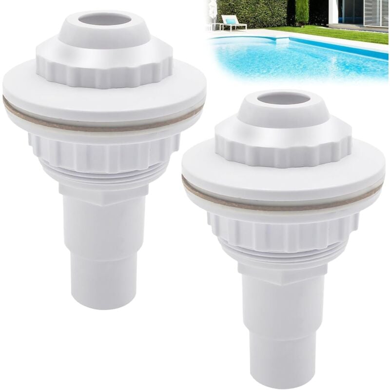 foto del prodotto bebusingoto confezione da 2 ugelli di ingresso per piscina, attacco per tubo flessibile da 32 mm 38 mm, accessori per la pulizia della piscina,