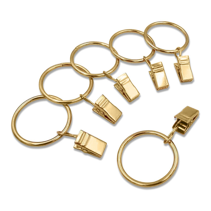 foto del prodotto bebusingoto confezione da 20 anelli per tende in metallo diametro interno 35 mm per aste per tende, decorazione per la casa, oro chiaro 