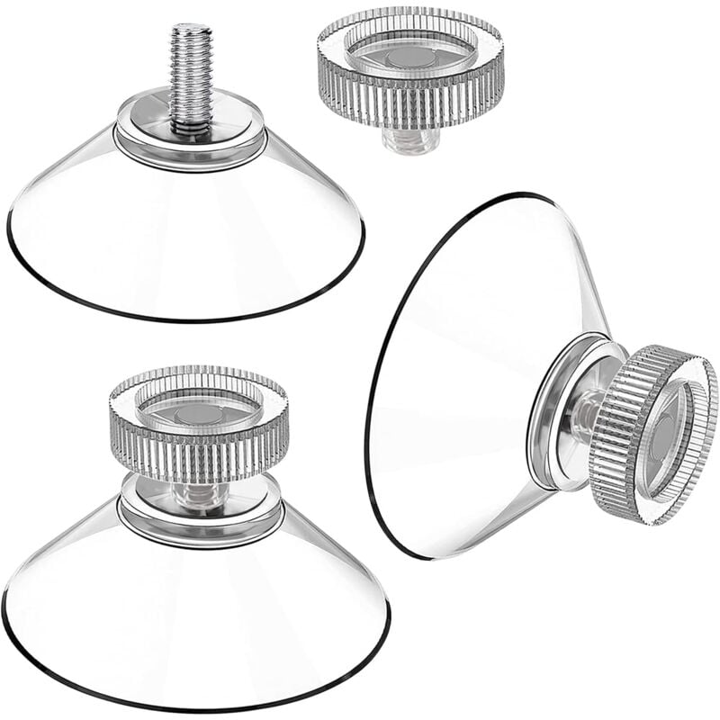 foto del prodotto bebusingoto confezione da 25 ventose 40 mm m4 manopole di aspirazione trasparenti con dado zigrinato
