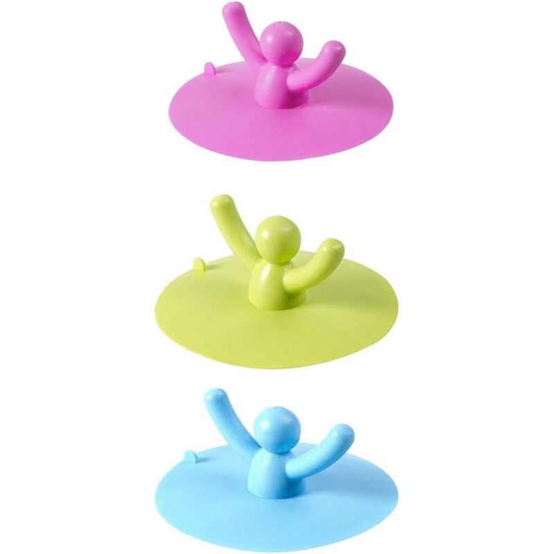 foto del prodotto bebusingoto confezione da 3 tappi universali in silicone per lavandino, doccia, vasca da bagno, cucina e bagno