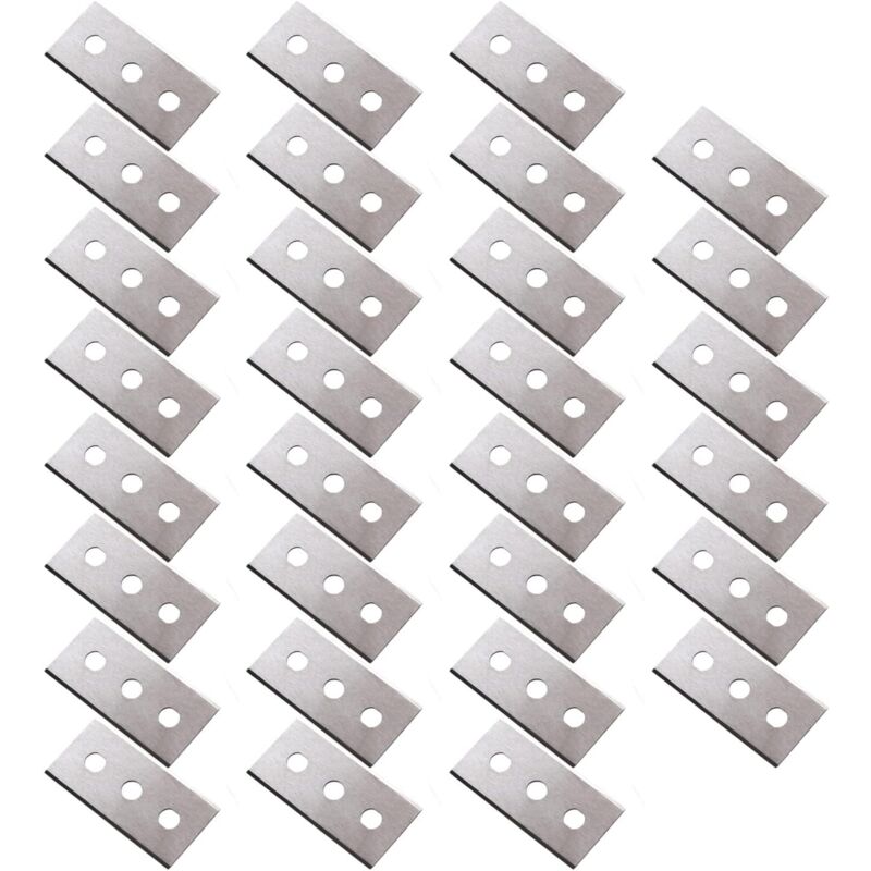 foto del prodotto bebusingoto confezione da 30 lame di ricambio per raschietto, lame di ricambio per raschietto, lame a tre fori per piano cottura in ceramica