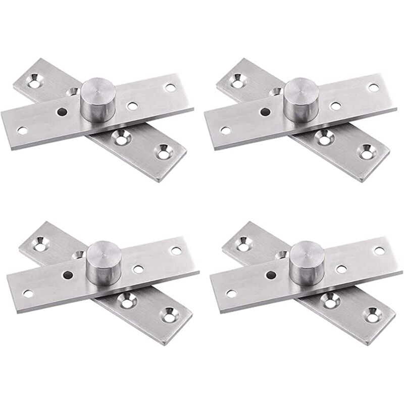 foto del prodotto bebusingoto confezione da 4 cerniere girevoli a 360 gradi nascoste per porte in legno e acciaio sopra e sotto il soffitto.