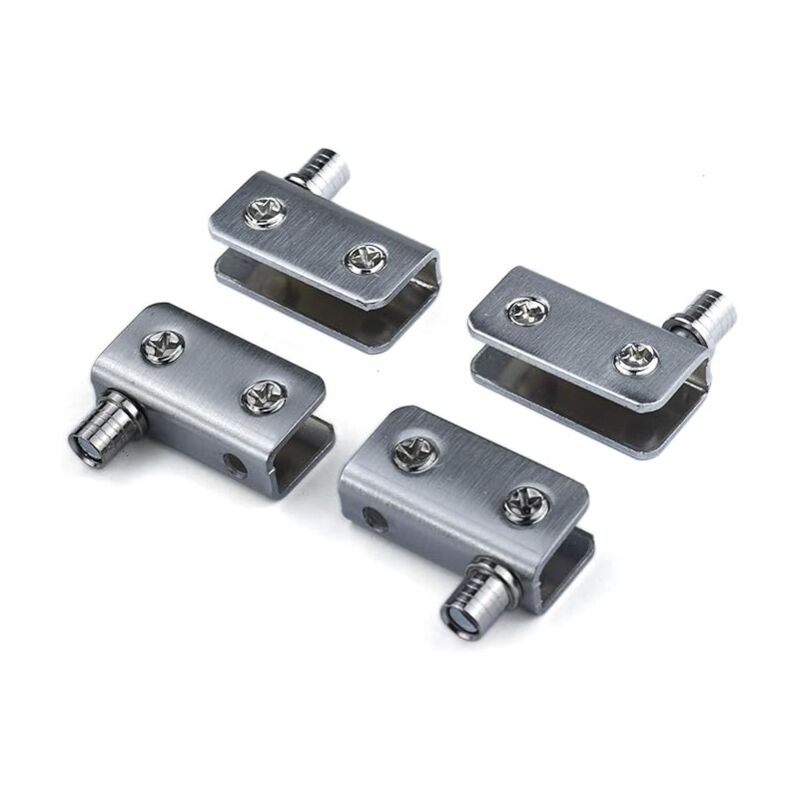 foto del prodotto bebusingoto confezione da 4 cerniere per porte in vetro, cerniera girevole a 90 , vetro senza foratura, acciaio inossidabile, adatta per vetri da 5 8