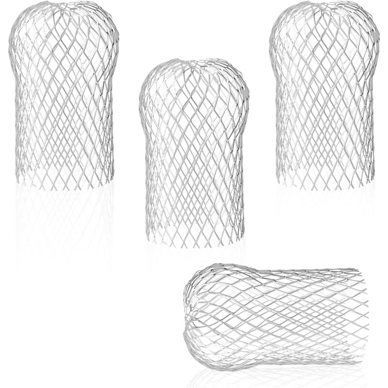foto del prodotto bebusingoto confezione da 4 filtri per grondaie in alluminio flessibili e resistenti, adatti per pluviali e parafoglie di case.