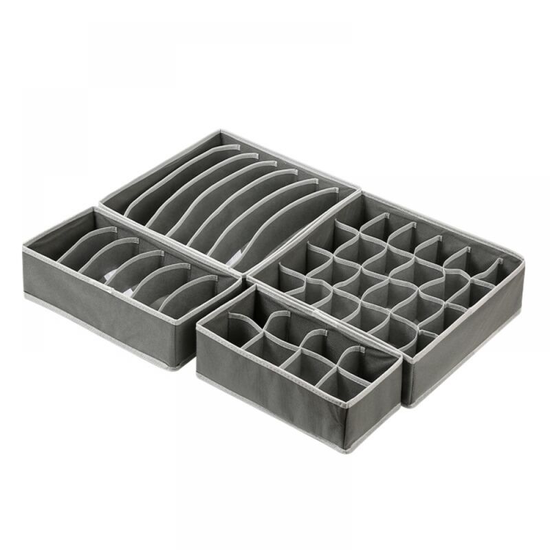immagine 0 del prodotto bebusingoto confezione da 4 organizer per cassetti, contenitore pieghevole grigio