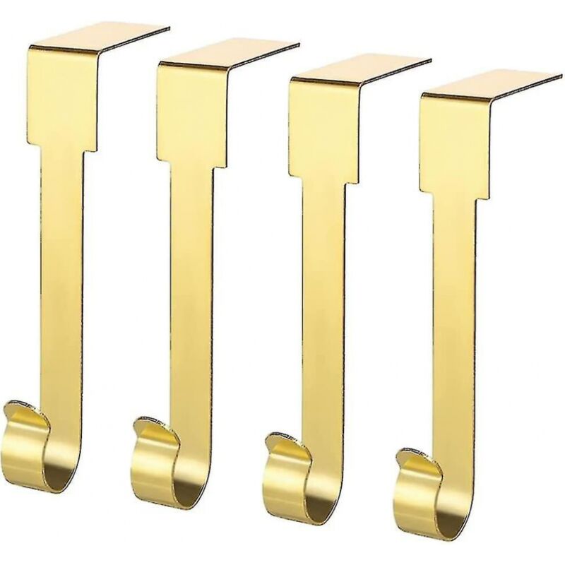 foto del prodotto bebusingoto confezione da 4 porta calze di natale per camino, porta calze di natale in metallo con rivestimento antiscivolo, gancio per calze di
