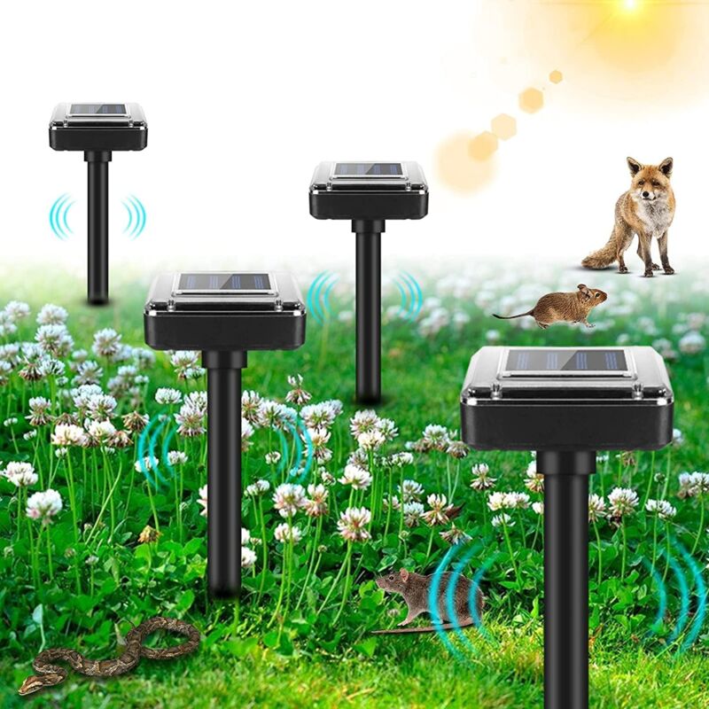 immagine 0 del prodotto bebusingoto confezione da 4 repellenti solari per talpe repellente solare ad ultrasuoni per talpe, repellente solare per talpe, repellente solare