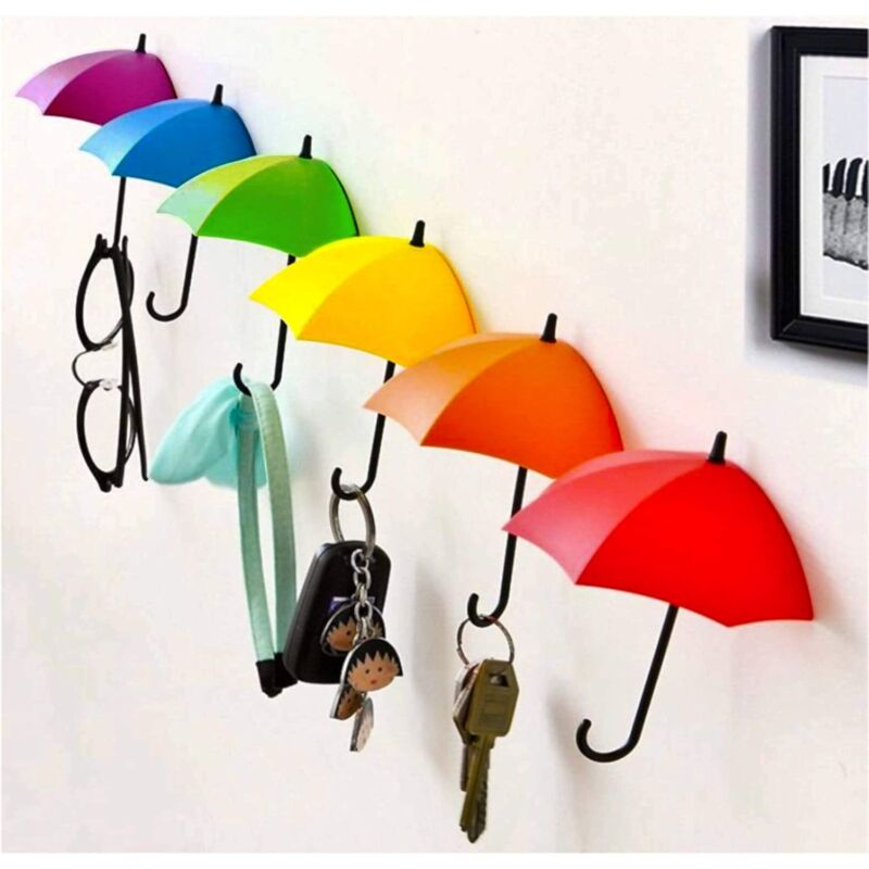 foto del prodotto bebusingoto confezione da 6 ganci adesivi resistenti, ganci decorativi da parete, unici e multifunzionali, per appendere le chiavi.
