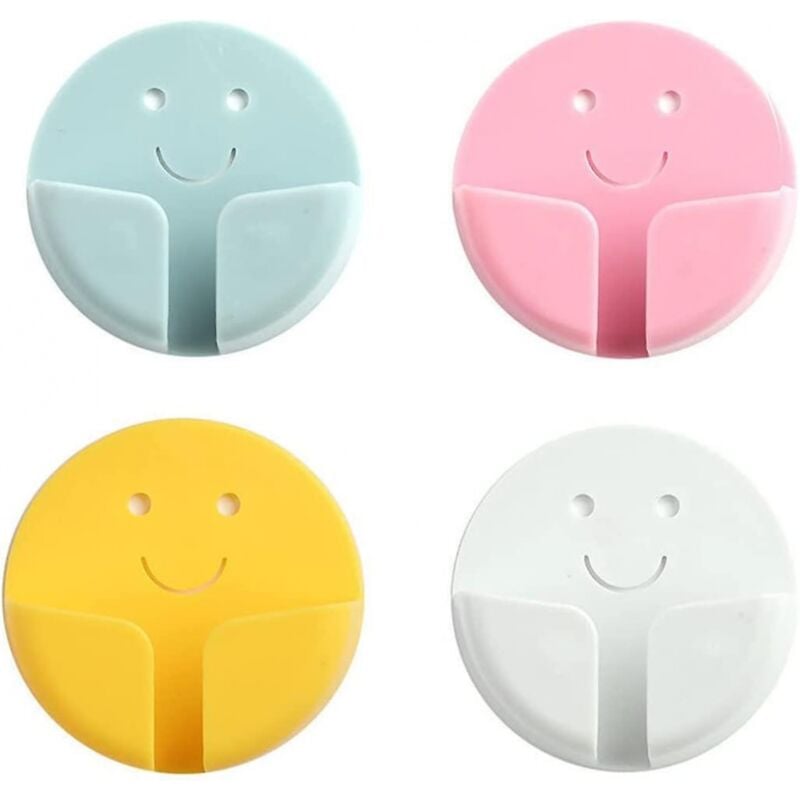 foto del prodotto bebusingoto confezione da 8 ganci in plastica con porta gancio adesivi non perforati