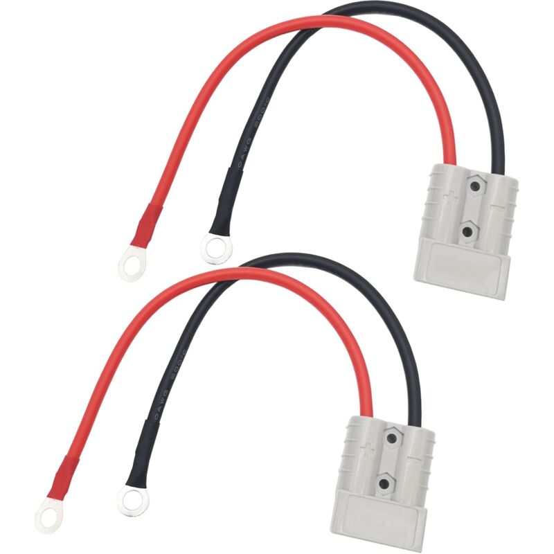 foto del prodotto bebusingoto connettore per batteria 50a 600v, connettore per caricabatteria per carrello elevatore con cavo connettore per batteria con o ring 10awg