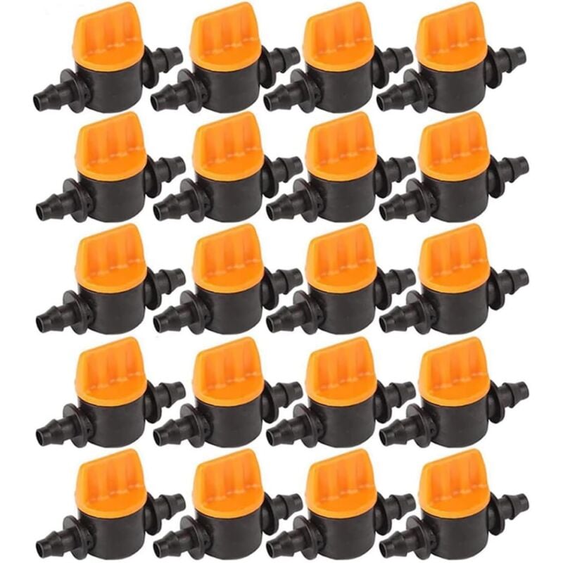 foto del prodotto bebusingoto - connettore per tubo di irrigazione da giardino, connettori a t con barbiglio, irrigazione a goccia per tubi di irrigazione da 1/2 pollice a 1/4 pollice, accessori per irrigazione a 6 vie