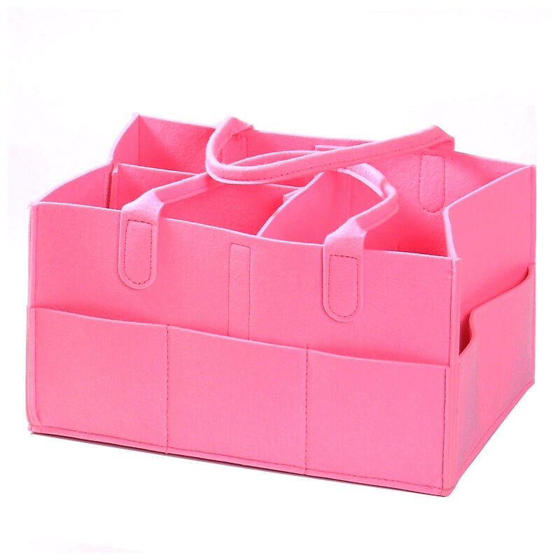 foto del prodotto bebusingoto contenitore porta pannolini per bambini, rosa, 33x23x18cm