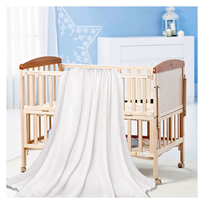 foto del prodotto bebusingoto coperta in pile di flanella per neonati 70 x 100 cm morbida e soffice coperta da viaggio in peluche per culla, coperta da viaggio per