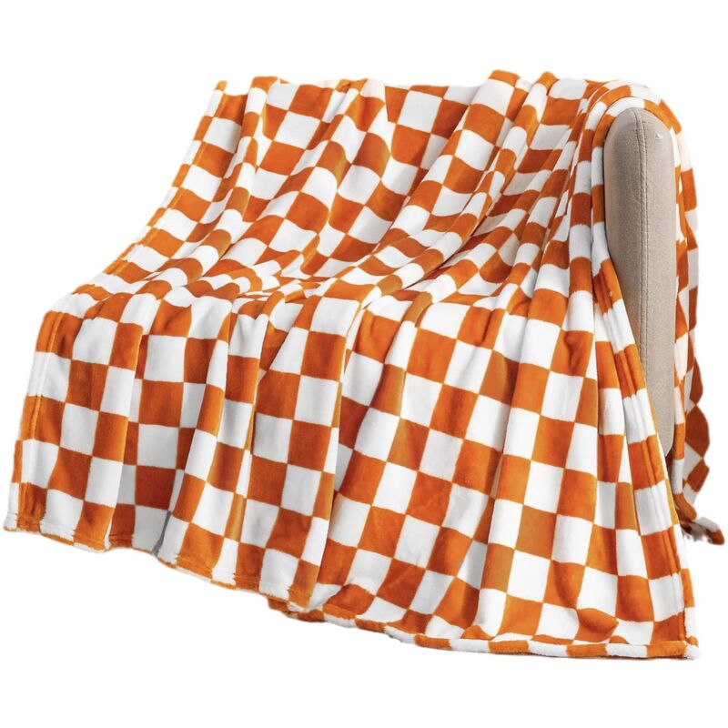 foto del prodotto bebusingoto coperta in pile morbido per divano, coperta a quadri accogliente per donna, coperta in pile caldo, coperta morbida per bambina, 75 x
