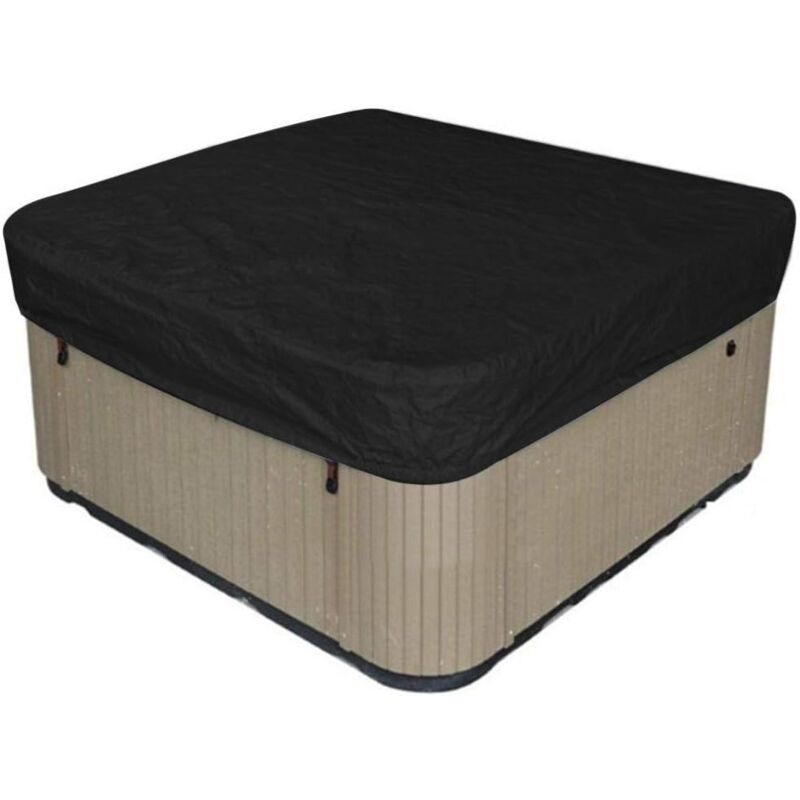 foto del prodotto bebusingoto copertura per spa quadrata da esterno, copertura impermeabile e protettiva dal sole per spa 218 218 30 cm nero 