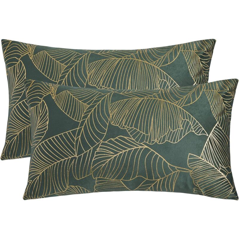 foto del prodotto bebusingoto copricuscini in velluto 30x50 cm con stampa dorata, federa decorativa per divano, camera da letto, auto, soggiorno, set di 2 pezzi,