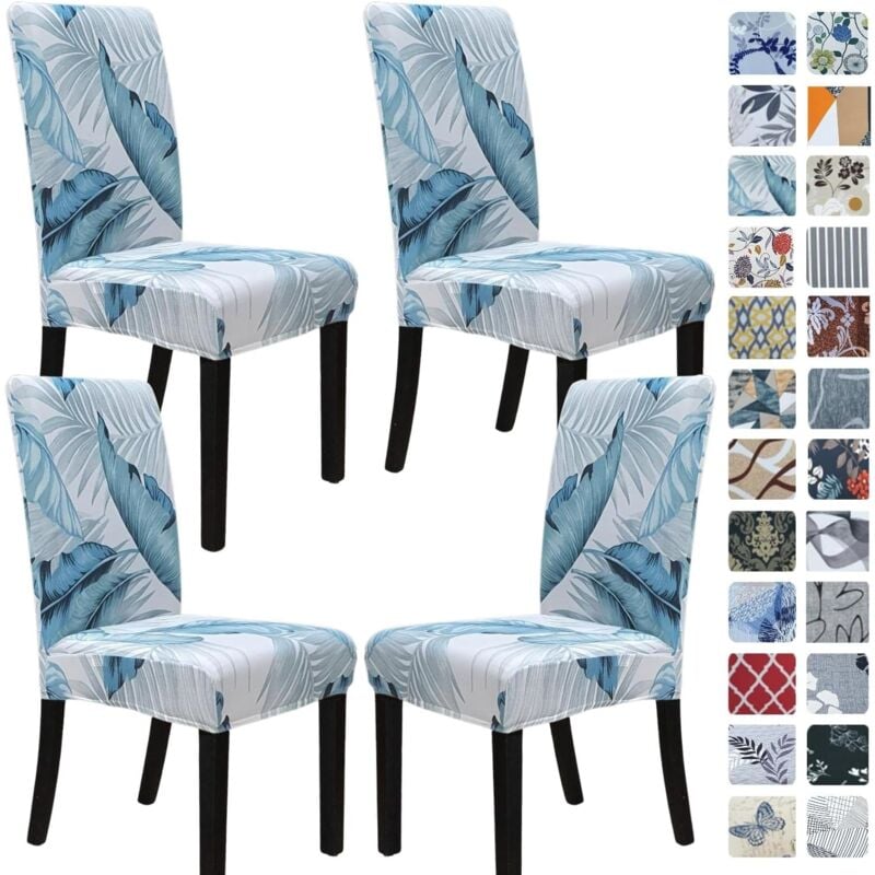 foto del prodotto bebusingoto coprisedie per sala da pranzo, set da 4, coprisedie elasticizzati per sedie da pranzo, coprisedie da cucina parsons in spandex